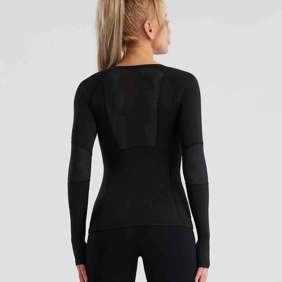 Long Sleeve Round Neck Sports Top