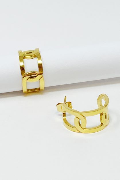 Beautifully Linked Hoop Earrings