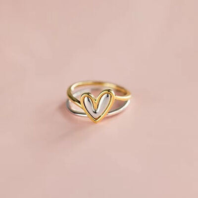 Heart Shape Irregular 925 Sterling Silver Ring