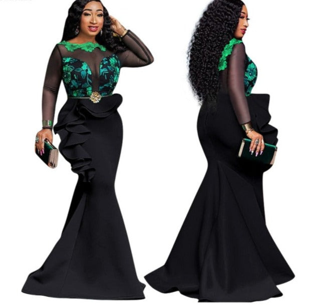 African Women Long Maxi Evening Dress