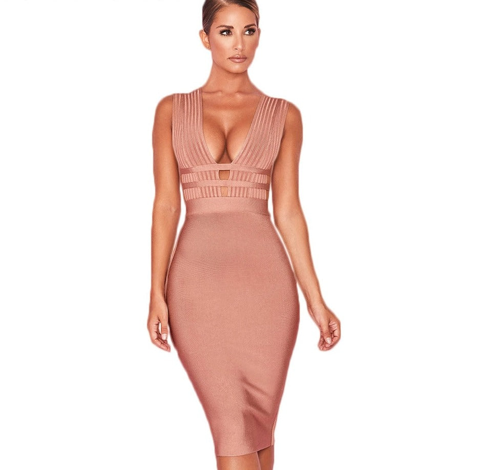 Women Hollow Cut Out Bandage Dress