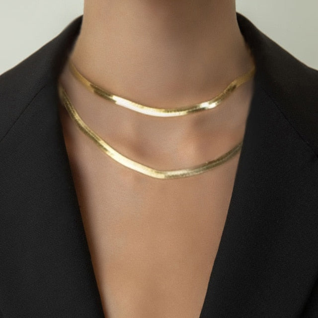 Chic Pendant Necklaces - Chunky Chain Choker - Multilayered Necklaces