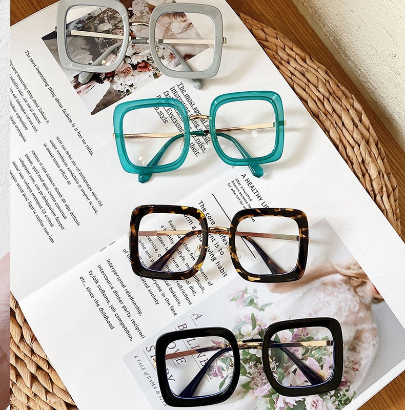 Oversize Square Glasses Women Men Fashion