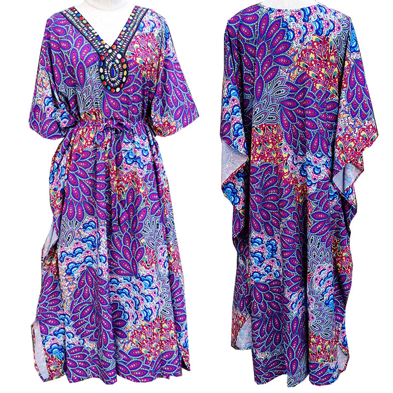 Chiffon Beach Cover up Maxi Dress