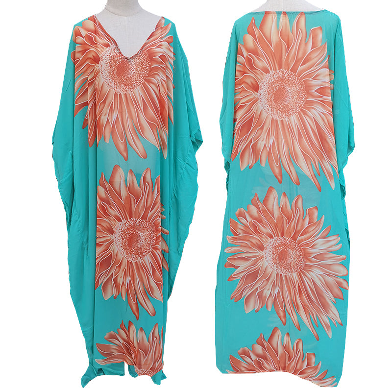 Chiffon Beach Cover up Maxi Dress