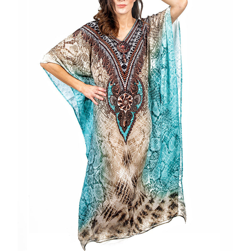 Chiffon Beach Cover up Maxi Dress