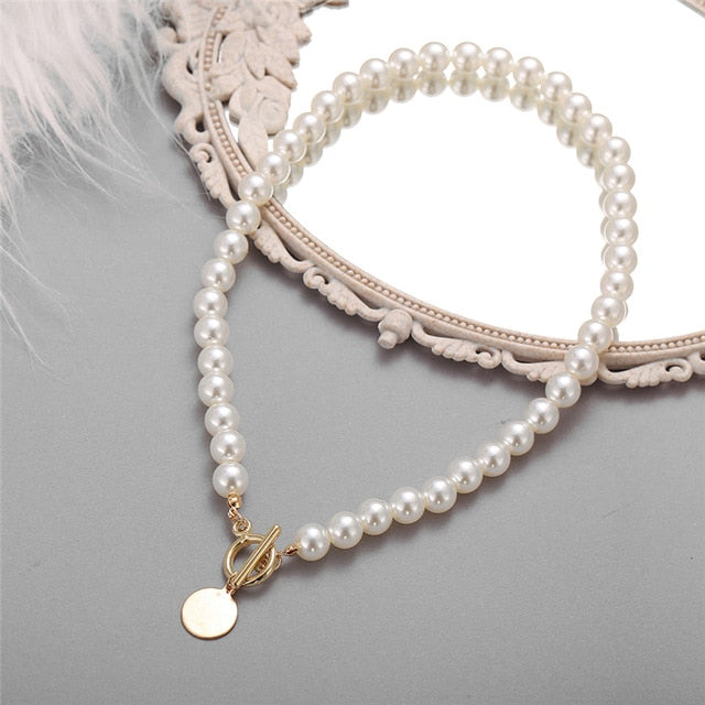 Multi-layered Coin Chain Choker Necklaces