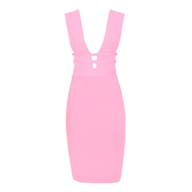 Women Hollow Cut Out Bandage Dress