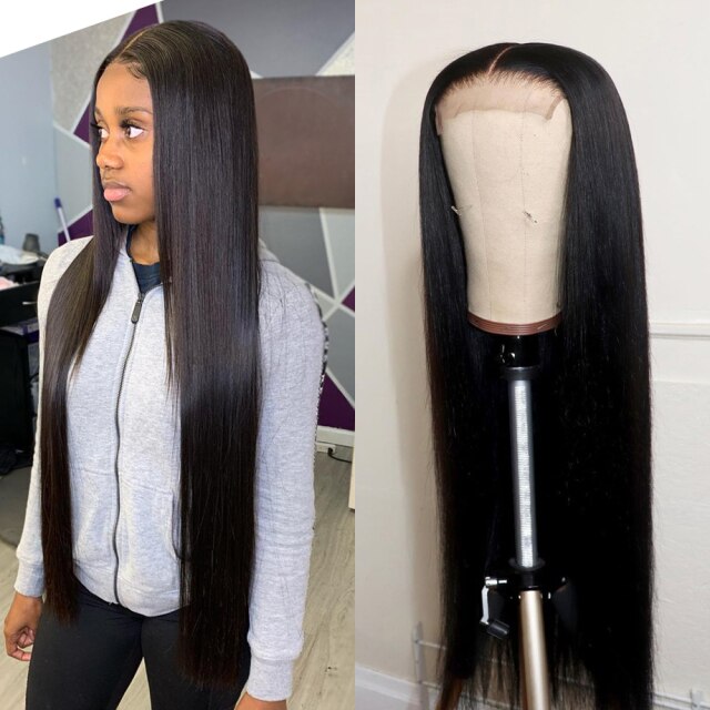 Lowell - 4x4 closure, straight lace front wig