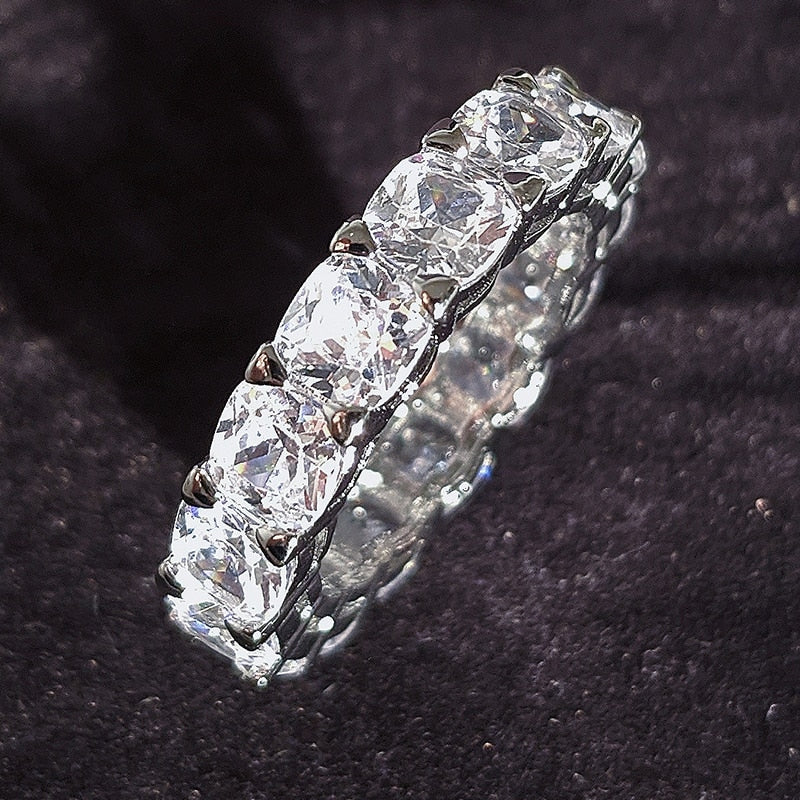 luxury 925 sterling silver wedding band eternity ring for women big gift for ladies love wholesale lots bulk jewelry R4577