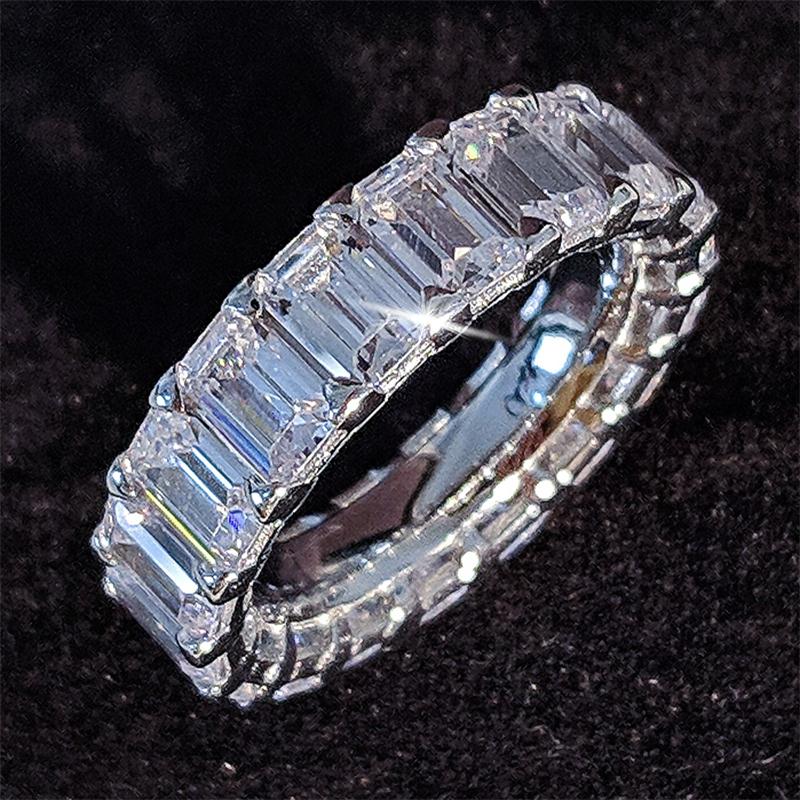 luxury 925 sterling silver wedding band eternity ring for women big gift for ladies love wholesale lots bulk jewelry R4577