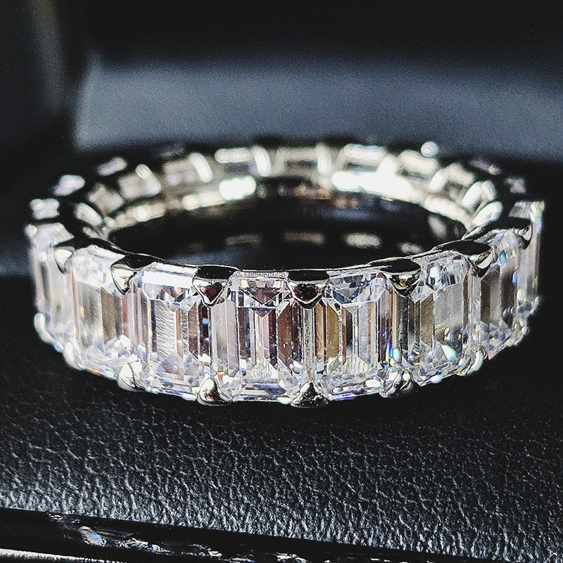 luxury 925 sterling silver wedding band eternity ring for women big gift for ladies love wholesale lots bulk jewelry R4577