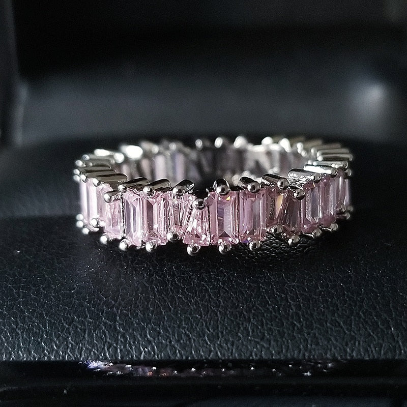 luxury 925 sterling silver wedding band eternity ring for women big gift for ladies love wholesale lots bulk jewelry R4577