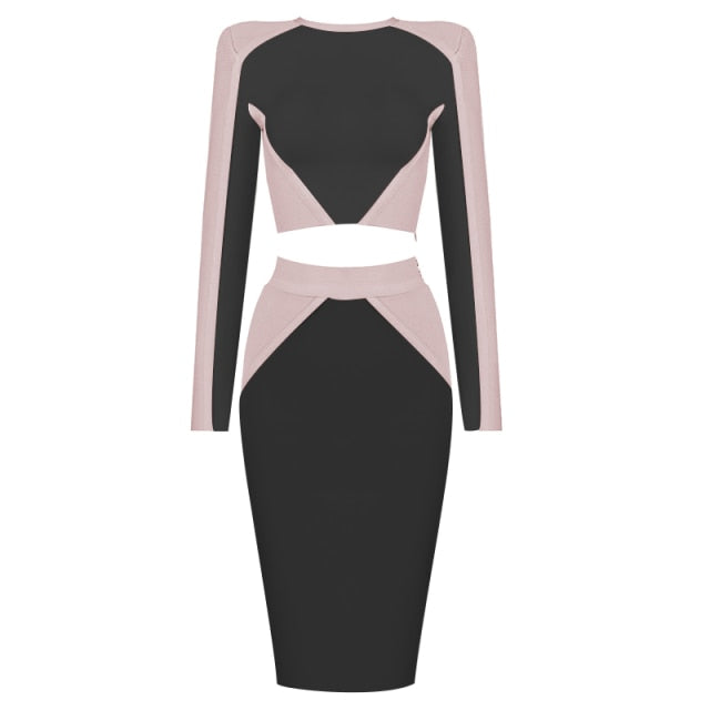 Full Sleeve Two Piece Bandage Suit