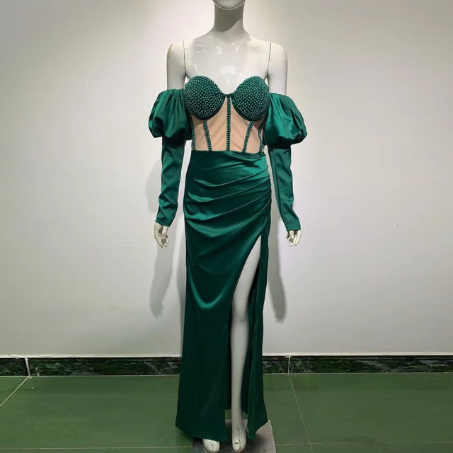 Emerald Green Evening Dress